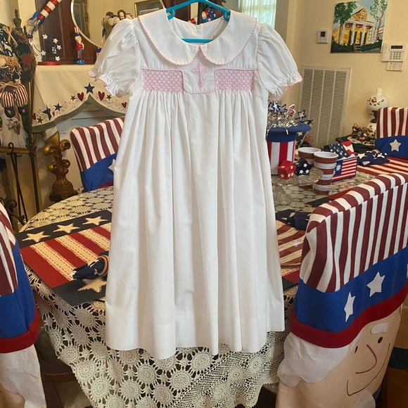 Shrimp & Grits Smocked Girls Dress size 5 - Picture 8 of 15